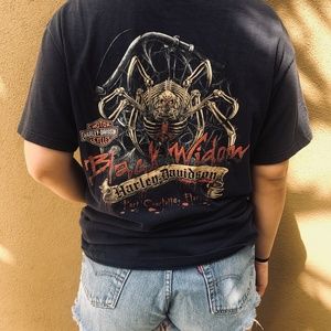✩ Vintage ✩ Harley Davidson Spider T-shirt